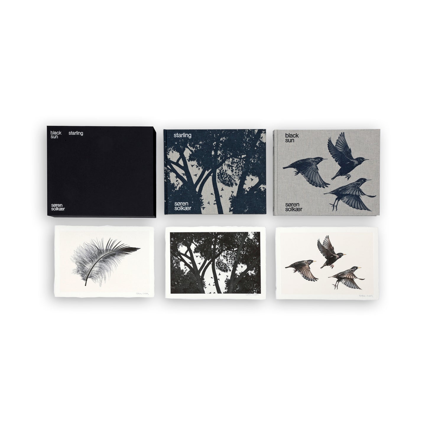 SIGNED BLACK SUN/STARLING IN CUSTOM CASSETTE W. THREE A4 ARTWORK PRINTS